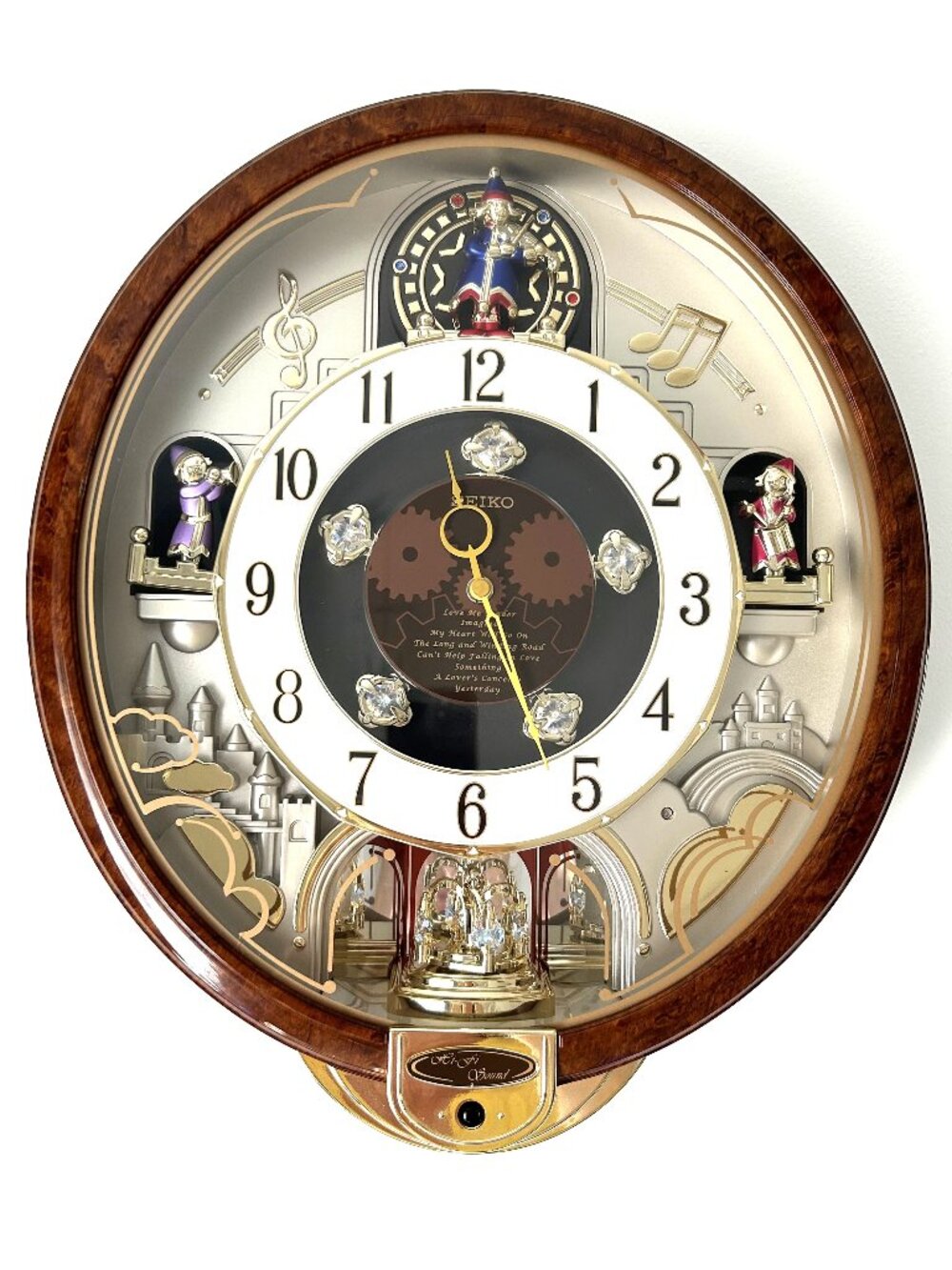 Seiko Musical Motion Swarovski Wall Clock